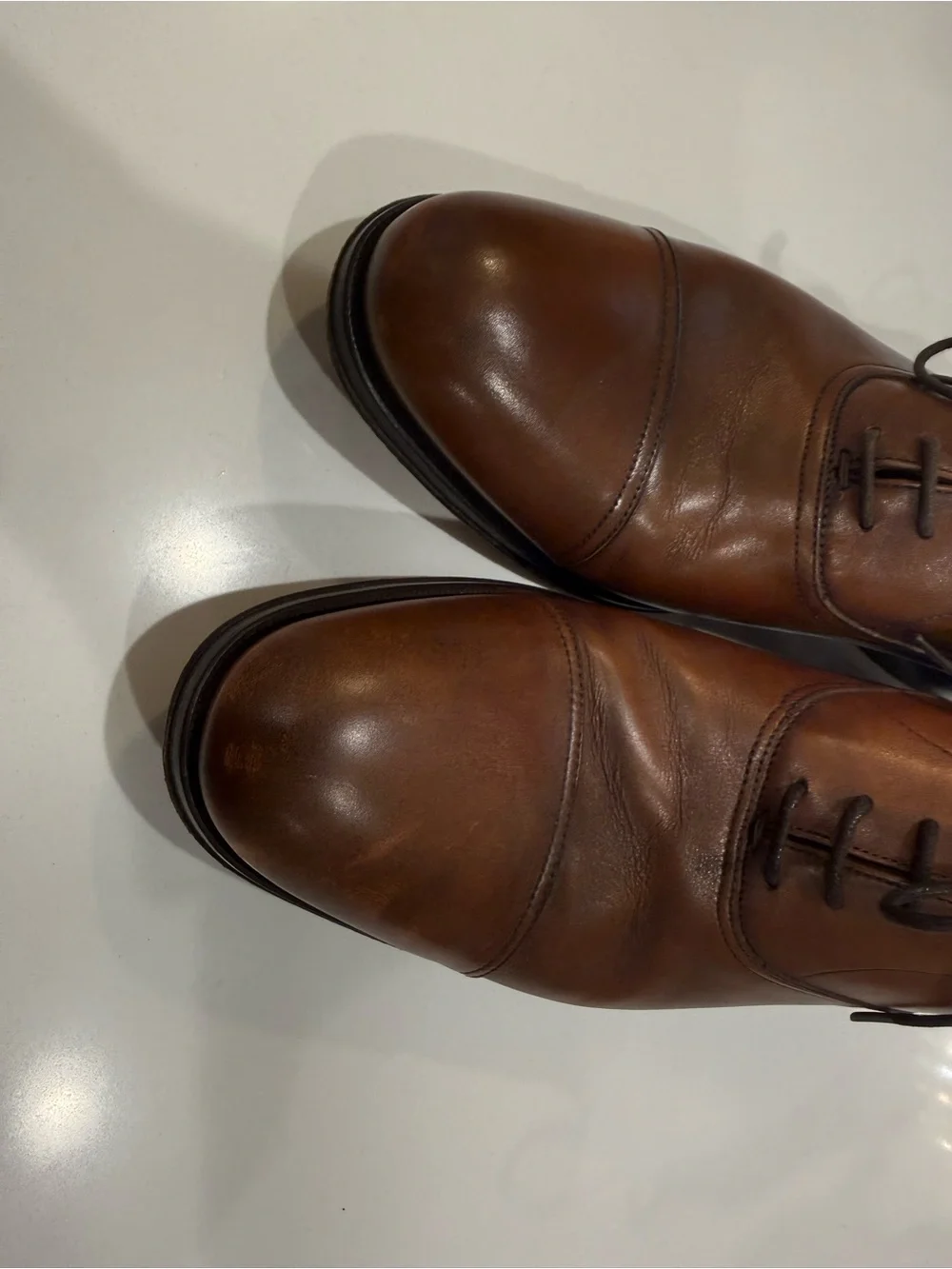 To Boot Brown Leather Cap-Toe Derbys